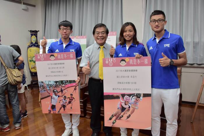 英雄歸來！古校長頒發獎金給2017世大運績優選手及教練圖片